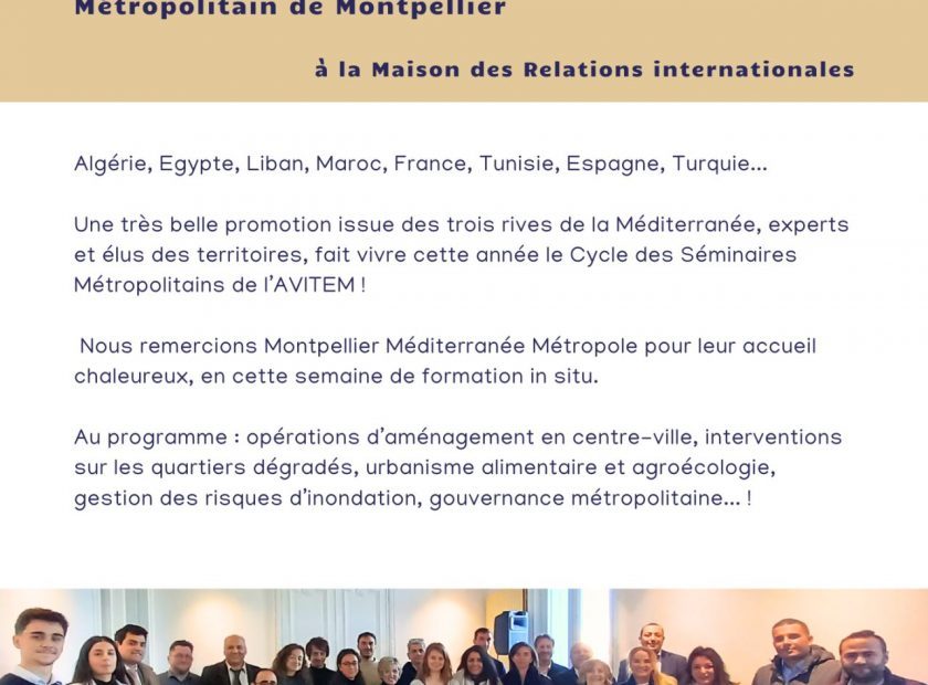 Ouverture du Séminaire Métropolitain de Montpellier Mars 2024